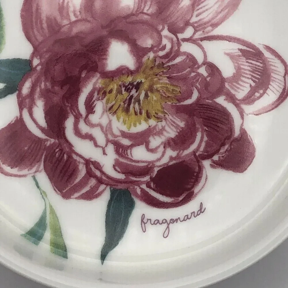 Fragonard Parfumeur Bathroom Set Floral Rose Soap Dish Toothbrush Cup
